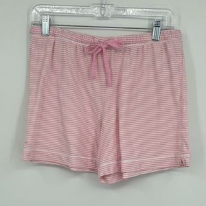 Carole Hochman Pajama Shorts Pink and White Striped